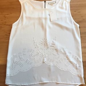 Pleione Small Sleeveless Layered Sheer Blouse